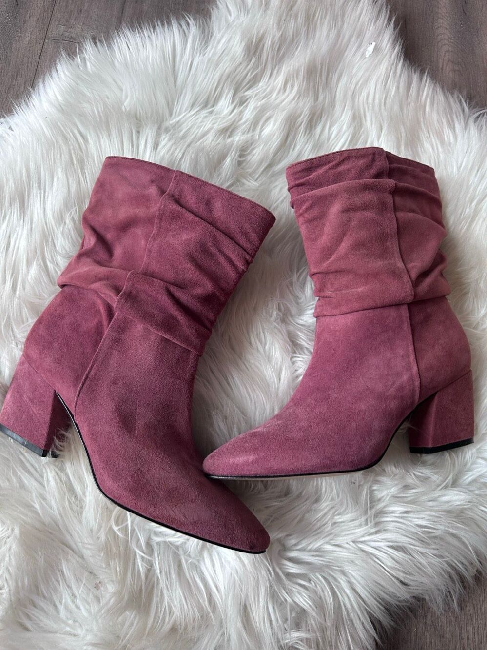 Botkier Skyler slouch boot made in Brazil leather pink/red color size 7 1/2